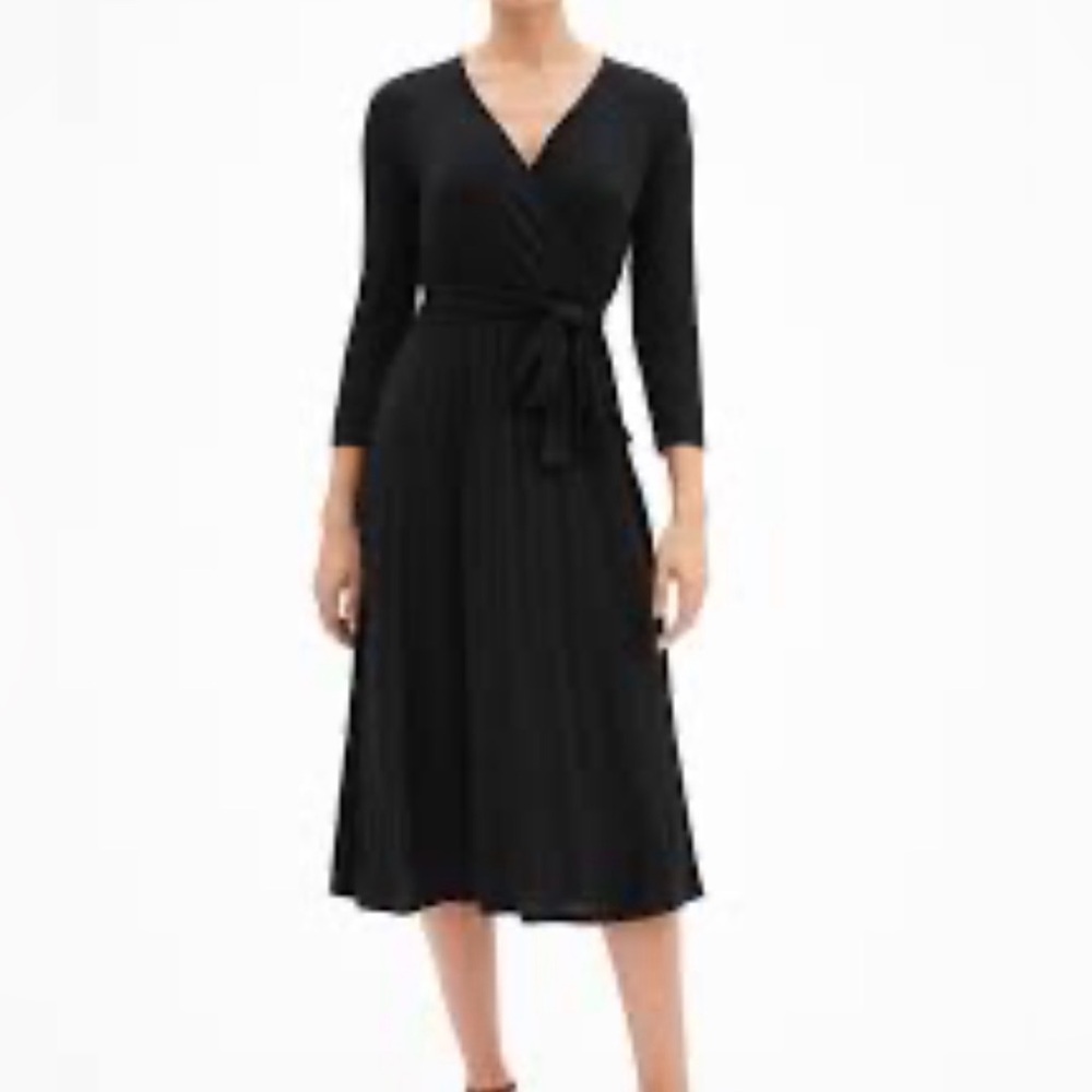 Elegant Black Wrap Dress